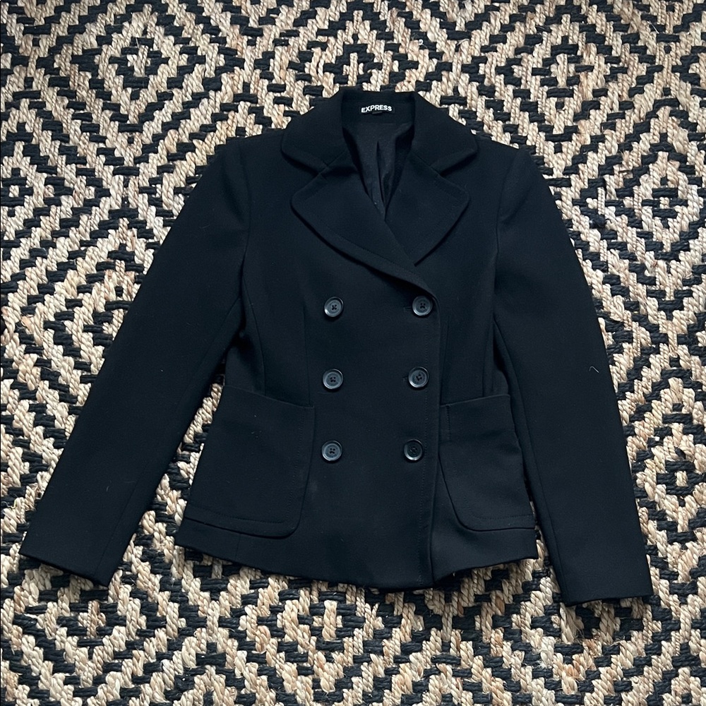 Express Black Double-Breasted Blazer